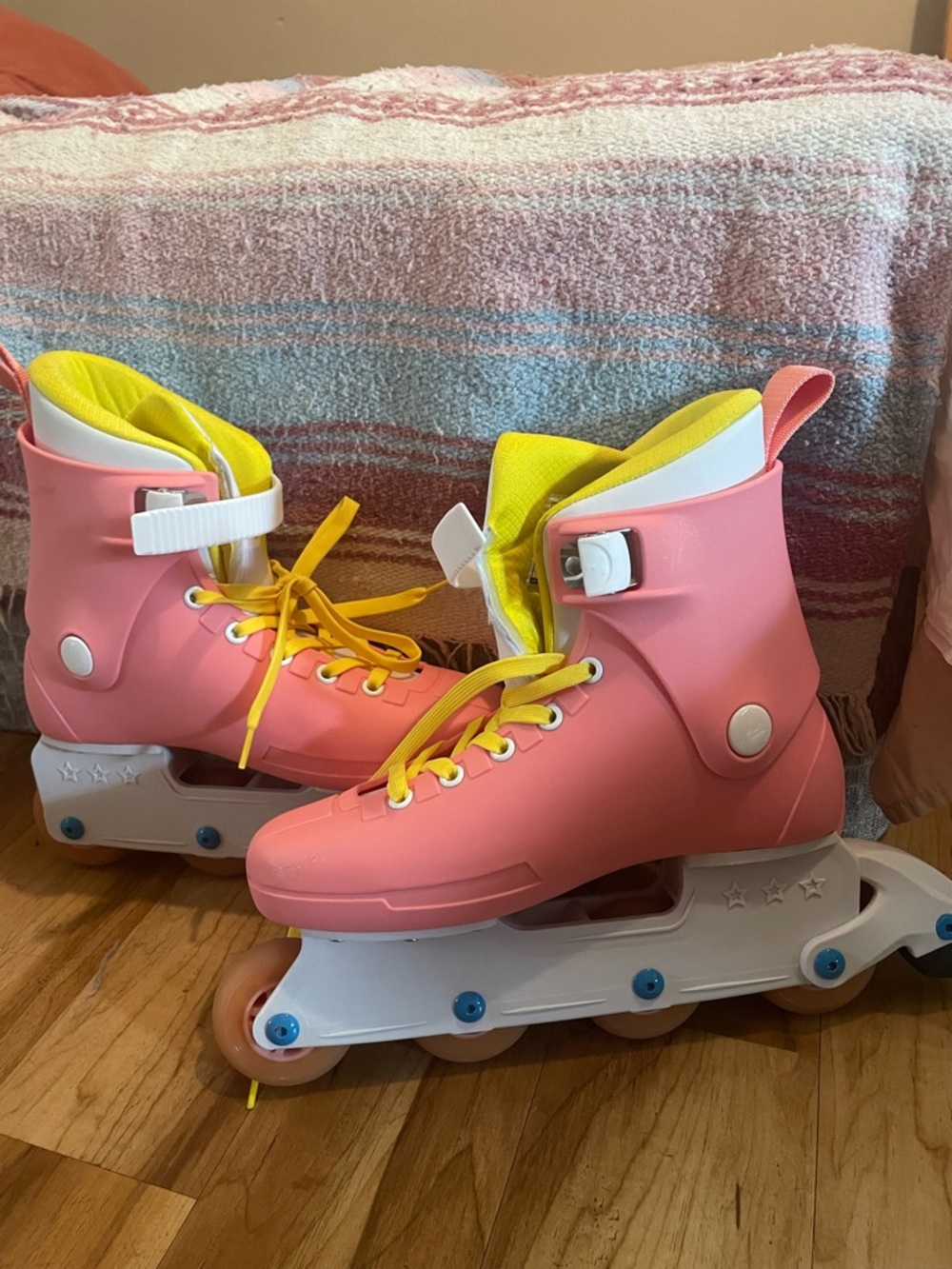 IMPALA LIGHTSPEED INLINE SKATES PINK/YELLOW SIZE 10